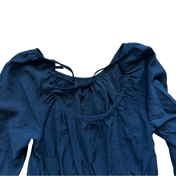 Madewell Twill Cropped Long Sleeve Top - Picture 5 of 13